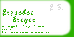 erzsebet breyer business card
